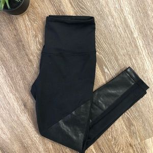Zella Black Faux Leather Crop Pant Size XS